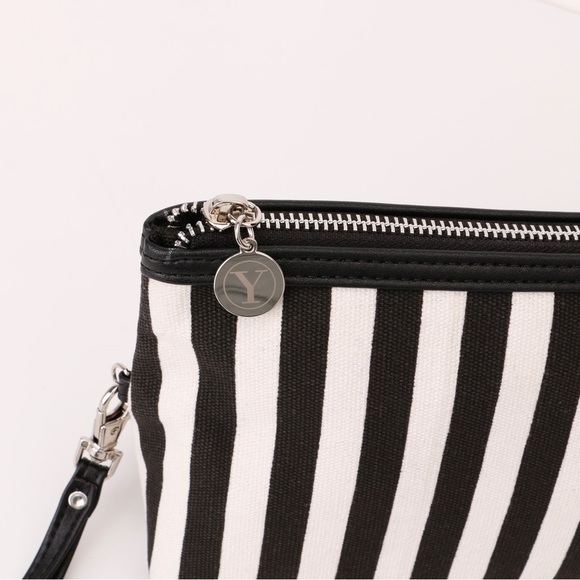 Black and White Striped Cosmetic Bag - Picture 5 of 6